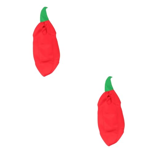 BESPORTBLE 2 Teiliges Chili Pfeffer Kostüm Neuartiges Kinderkostüm Chili Pfeffer Kleidung Pfeffer Cosplay Kostüm Cosplay Zubehör Pfeffer Chili Kleidung Cosplay Kleidung Für Stoff von BESPORTBLE