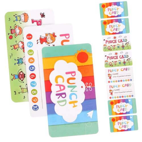 BESPORTBLE 20 Blatt Punch Cards für Belohnungskarten zur Motivation im Unterricht Geeignet für Verhaltensmanagement Hausarbeiten und Bildungsaktivitäten Mädchen Jungen BESPORTBLE 20 Blatt Punch Cards für Belohnungskarten zur Motivation im Unterricht Geeignet für Verhaltensmanagement Hausarbeiten und Bildungsaktivitäten Mädchen Jungen von BESPORTBLE