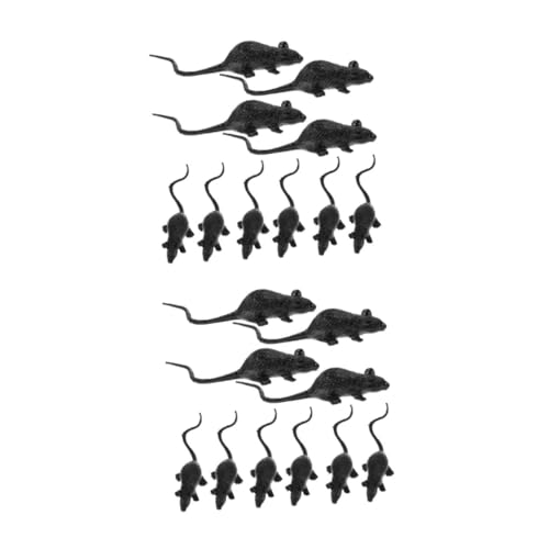 BESPORTBLE 20 Stck. Teiliges Halloween Simulation Ratten Realistische Schwarze Mäuse Deko für Gruselige Halloween Party Streich Requisite für Kostümfeste und Haunted House Deko BESPORTBLE 20 Stck. Teiliges Halloween Simulation Ratten Realistische Schwarze Mäuse Deko für Gruselige Halloween Party Streich Requisite für Kostümfeste und Haunted House Deko von BESPORTBLE