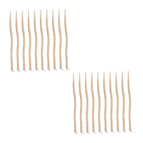 BESPORTBLE 20 Stck. Teiliges Holzschlangen Unvollendete Flexible Holzmodelle Realistische DIY Tierfiguren Halloween Dekoration Kindergeburtstags Mitbringsel von BESPORTBLE