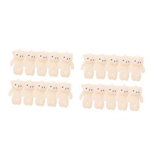 BESPORTBLE 20 Stck. Teiliges Kleine Teddybären Plüschtiere mit Weichem Stoff Niedliche Cartoon Bär Anhänger für Mädchen als und Dekoration für Geburtstage und Feiertage von BESPORTBLE