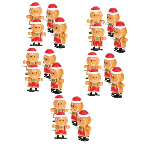 BESPORTBLE 20 Stck. -keksmännchen- Weihnachtsspielzeug Zum Aufziehen Weihnachtsspielzeug Für Klein Lebkuchen Lustig Für Aufwinden Mann Plastik von BESPORTBLE
