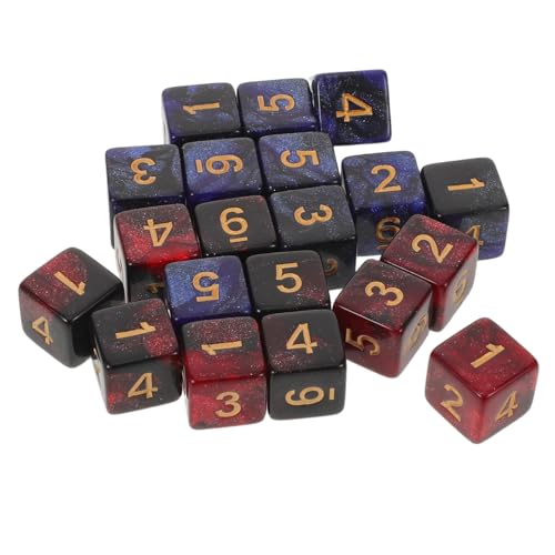 BESPORTBLE 20 Stück Brettspiel -Würfelset Würfel im Klassenzimmer Zubehör für Brettspiele d6 Würfel Acryl von BESPORTBLE