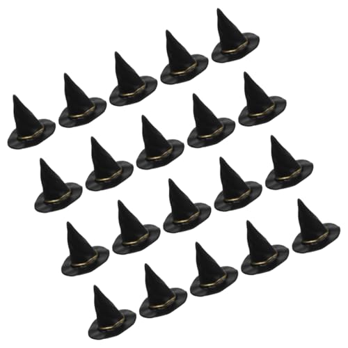 BESPORTBLE 20 Stück Halloween Hexenhüte Partyhüte für Kreative Bastelprojekte Tischdekoration und Puppenhaus Szenen für Halloween Feiern und Diy Projekte von BESPORTBLE