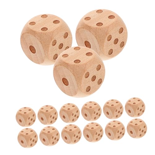 BESPORTBLE 20 Stück Holz Würfel Set mit Abgerundete Ecken für Sicheres DIY Freundlich für Familien und Gruppenspiele Kreative Gestaltungsmöglichkeiten von BESPORTBLE