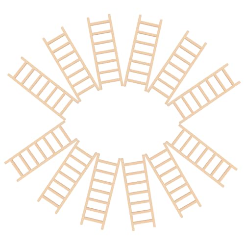 BESPORTBLE 20 Stück Holzleiter Dekoration Miniatur Treppe Modell für Sandtisch Landschaftsdesign Mikro Landschaftsornament für Bonsai und Garten Deko von BESPORTBLE