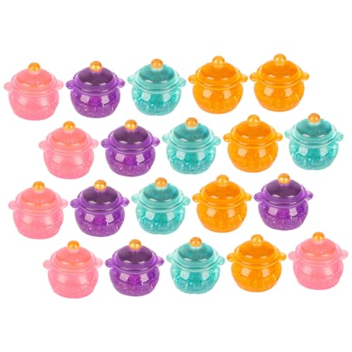 BESPORTBLE 20 Stück Kochtopf Teilig Puppenhaus Zubehör für Mini Küchen Realistische und Elegante Mini Kochgeschirr Modelle für Kreatives und Dekorieren von BESPORTBLE