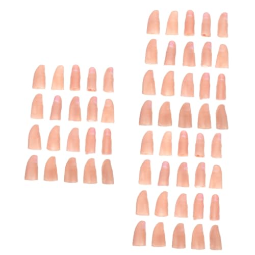 BESPORTBLE 20 Stück Magische Fingerspitzen Vinyl Finger Für - Gefälschte Finger Cosplay Nagel Cover Für Halloween - Kostümpartys Und Festivals Größe L Perfekt Für Kreative Verkleidungen von BESPORTBLE