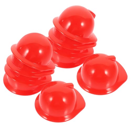 BESPORTBLE 20 Stück Mini-Bauhelme Aus Kunststoff – Rote Puppenhüte Für BAU-Party Verkleidung Und Anziehspiele – Perfekt Als Oder Für Kreative Bastelprojekte von BESPORTBLE