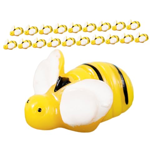BESPORTBLE 20 Stück Mini Bienen Figuren aus Resin Realistische Deko für Mooslandschaften Puppenhäuser und DIY Projekte Hochwertige Detailverarbeitung als für Gartenliebhaber von BESPORTBLE