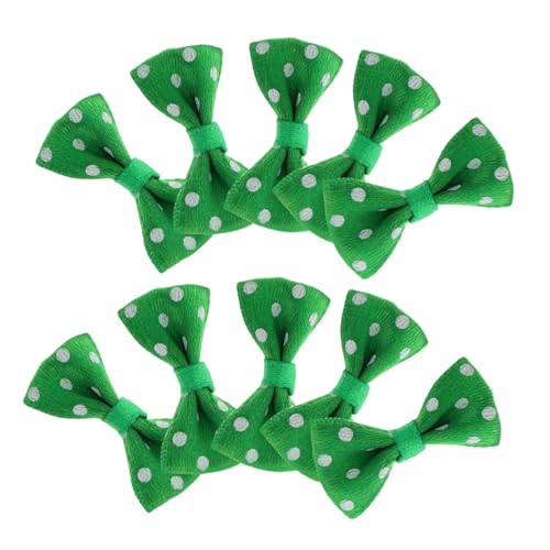 BESPORTBLE 20 Stück Mini Designer Bowties für Puppen Teiliges Grün mit Weißen Punkten für Puppenhaus Zubehör DIY Projekte und Kreative Dekorationen von BESPORTBLE