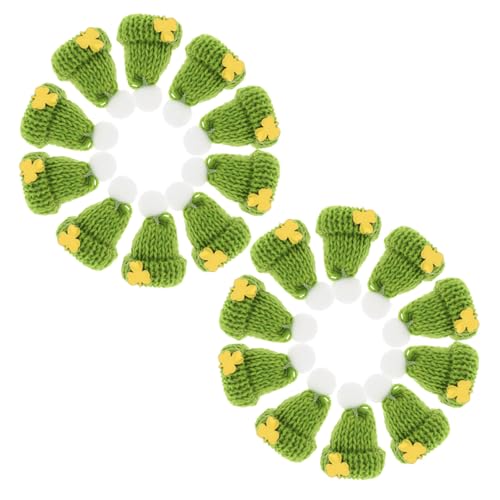BESPORTBLE 20 Stück Mini Patrick's Day Hüte Miniatur Irische Party Accessoires für Feiertagsdekorationen und Handwerksprojekte Kleine Grüne Hüte für Puppen und Festlichkeiten von BESPORTBLE