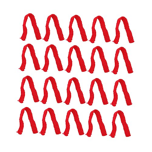 BESPORTBLE 20 Stück Mini Schals aus Wolle für Puppen Dekorative Party Dekorationen Rot Grün Süßes Zubehör für Weihnachten und Themenpartys von BESPORTBLE