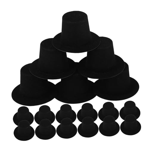 BESPORTBLE 20 Stück Mini Zylinderhüte für Schneemann Dekoration Kleine Schwarze Hüte für Puppen Haustiere und Bastelprojekte für Geburtstagsfeiern und Hochzeiten von BESPORTBLE