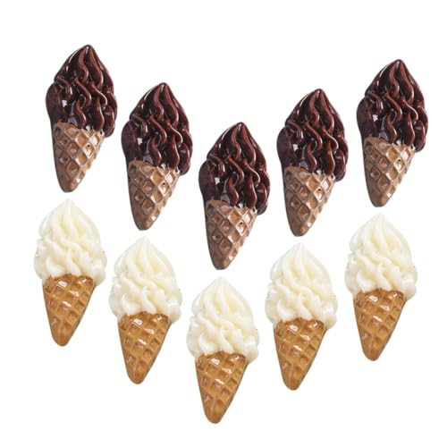 BESPORTBLE 20 Stück Miniatur Eiscreme Charms Handgefertigte DIY Zubehör für Puppenhaus Dekoration Lebensnahe Mini Lebensmittel aus Sicherem Harz für Kreative Projekte und Spielzeuggestaltung von BESPORTBLE