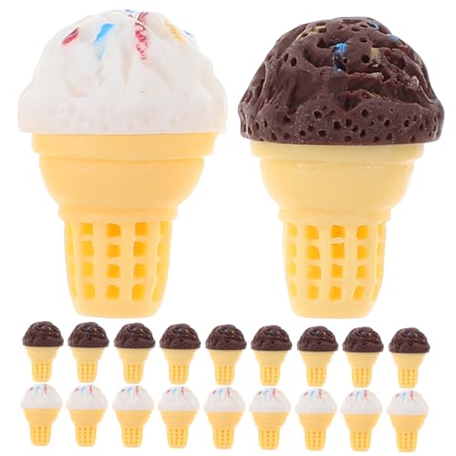 BESPORTBLE 20 Stück Miniatur Eiscreme Dekorationsset Teiliges Resin Zubehör für Puppenhaus DIY Eiscreme Accessoires für Kreative Wohnraumgestaltung von BESPORTBLE