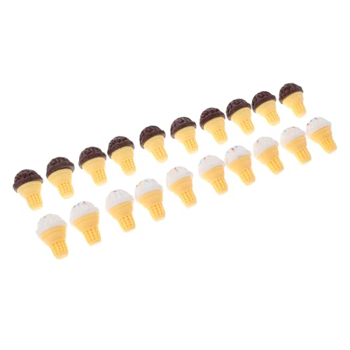 BESPORTBLE 20 Stück Miniatur Eiscreme Modell aus Resin DIY Dekoration für Puppenhaus Kreative Miniatur Lebensmittel für Mikrolandschaften und Spielzeugzubehör von BESPORTBLE