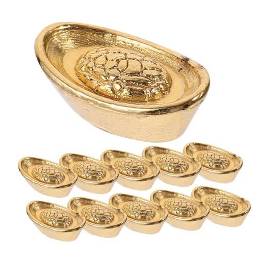BESPORTBLE 20 Stück Miniatur Goldornamente für Puppenhäuser Teiliges aus Dekorative Requisiten für Kreatives Symbol des Reichtums Handlich und Langlebig für Verschönerung Ihres Miniaturhauses von BESPORTBLE