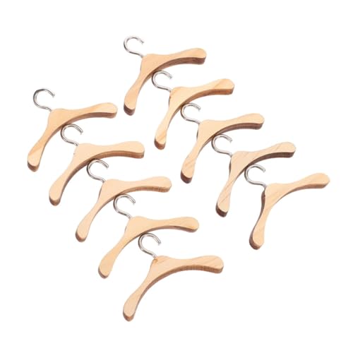 BESPORTBLE 20 Stück Miniatur Kleiderbügel für Puppen aus Solidem Holz für Puppenkleidung Kompakte und Sichere Aufbewahrung Perfektes Zubehör für Kreative Bastelarbeiten von BESPORTBLE