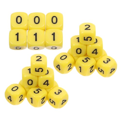 BESPORTBLE 20 Stück Seitige Acrylwürfel für Mathe Spiele Runden Ecken für Tischspiele und Lehrmaterialien für Fördert Mathematik und Logisches von BESPORTBLE