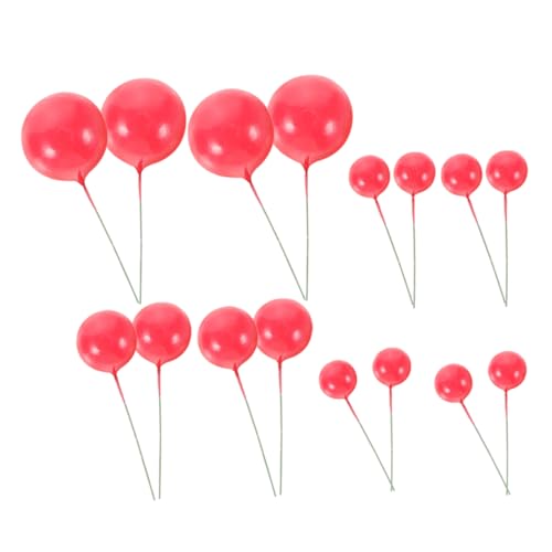 BESPORTBLE 20 Stück Teiliges Cake Topper Kugelförmig in Rot Ball Cake Decorations für Geburtstag Hochzeit Party Bunte Tortendeko für Kuchen Desserts und Festlichkeiten BESPORTBLE 20 Stück Teiliges Cake Topper Kugelförmig in Rot Ball Cake Decorations für Geburtstag Hochzeit Party Bunte Tortendeko für Kuchen Desserts und Festlichkeiten von BESPORTBLE