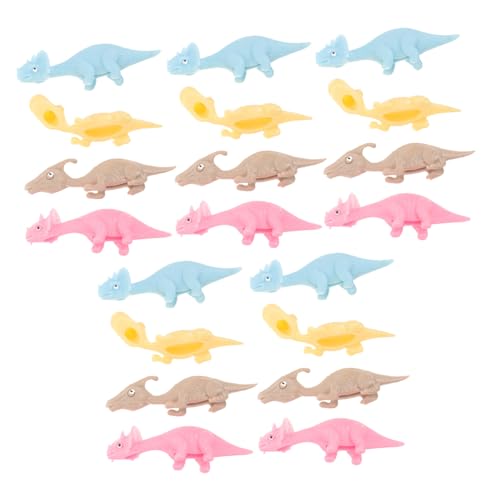BESPORTBLE 20 Stück Teiliges Elastisches Dinosaurier Fingerspielzeug Fliegende Stretch Tierfiguren für Kindergeburtstag Partygeschenke Mitgebsel Langlebig Sicher Zufällige Farben und Designs von BESPORTBLE