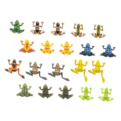 BESPORTBLE 20 Stück Teiliges Frosch Modell Realistische Miniatur Frosch Figuren Lebensechte Kleine Tierornamente für Bastelprojekte Gartendekoration und Lernspielzeug von BESPORTBLE