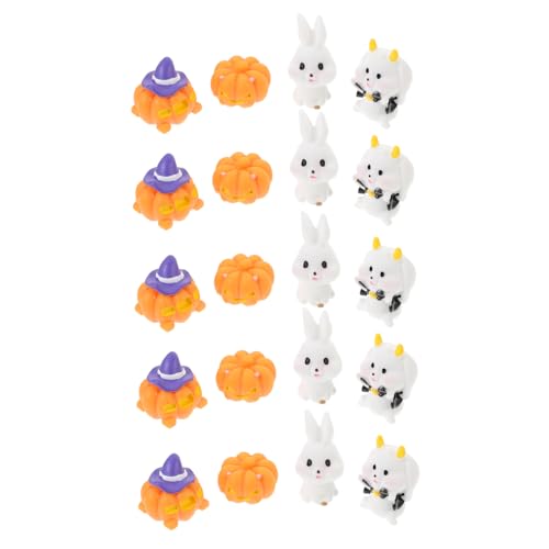 BESPORTBLE 20 Stück Teiliges Halloween Miniaturfiguren aus Harz für Mikro Landschaftsdekoration Süße und Kürbisse für DIY Projekte und Party Deko BESPORTBLE 20 Stück Teiliges Halloween Miniaturfiguren aus Harz für Mikro Landschaftsdekoration Süße und Kürbisse für DIY Projekte und Party Deko von BESPORTBLE
