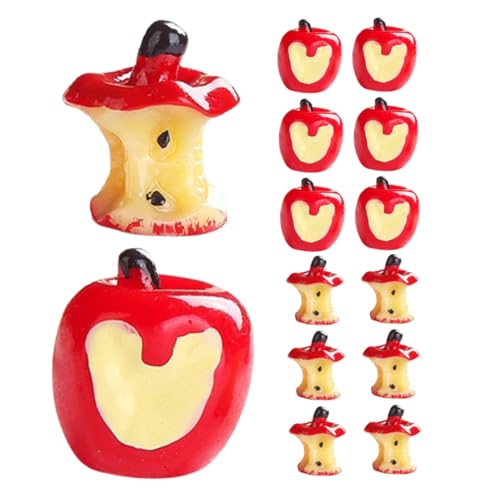 BESPORTBLE 20 Stück Teiliges Mini Äpfel und Apfelkerne Deko Obstmodell Realistische Fruchtmodelle für Puppenhaus Tischdeko Fotorequisite DIY Obstthemen von BESPORTBLE