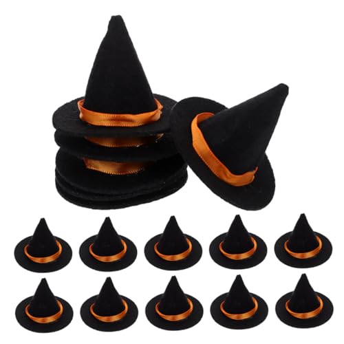 BESPORTBLE 20 Stück Teiliges Mini Filz Hexenhut Handgefertigte Kleine Hexenhüte aus Robustem Filz Vielseitig für Puppenhaus DIY Bastelprojekte und Halloween Partydekorationen Kompakt und von BESPORTBLE