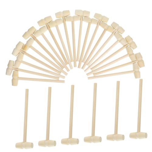 BESPORTBLE 20 Stück Teiliges Mini Holzhammer zum Schlagen und Hämmern Pädagogisches Holzspielzeug für Junge Mädchen Jungen Mädchen Hand-Auge-koordination von BESPORTBLE
