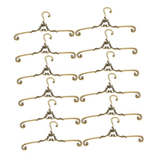 BESPORTBLE 20 Stück Teiliges Mini Kleiderbügel aus Metall Vintage Puppenkleiderbügel für Puppenhaus Stabiles Design Verarbeitung zum Organisieren und Präsentieren von Puppenkleidung von BESPORTBLE