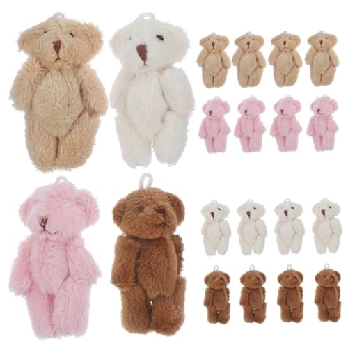BESPORTBLE 20 Stück Teiliges Mini Plüschbären Weiche Jointed Furry Dolls in Mehrfarben Niedliche Stofftiere für Geburtstagsdekoration Hochzeitsaccessoires und Schmuckverzierung von BESPORTBLE