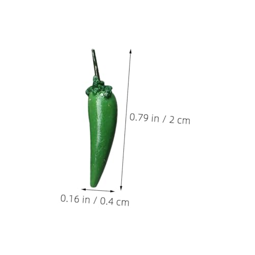 BESPORTBLE 20 Stück Teiliges Mini Resin Chili Paprika Realistische Künstliche Pfeffermodelle aus Langlebigem Harz Lebensechte Simulation für Puppenhaus Küchendekor Bastelprojekte Wohnliche von BESPORTBLE