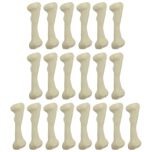 BESPORTBLE 20 Stück Kleiner Skelettknochen aus Kunststoff für Halloween Dekoration Gruselige Kleiner Knochen für Party und Cosplay Requisiten Friedhofsminiaturen für Kreative Bastelprojekte von BESPORTBLE