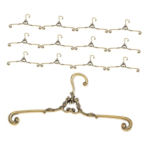 BESPORTBLE 20 Stück Teiliges Mini Vintage Metall Kleiderbügel für Puppenkleidung Stabile und Stilvolle Puppenhaus Accessoires für Kleine Puppenkleider Einfacher Transport und Organisierte von BESPORTBLE