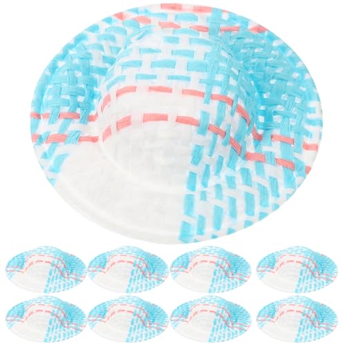 BESPORTBLE 20 Stück Teiliges Miniatur Gewebte Strohhüte Leichte Puppenhüte zum Basteln Realistische Kleine Hüte für DIY Schmuck Puppenhausdekoration Handgefertigte Mini Doll Hats von BESPORTBLE