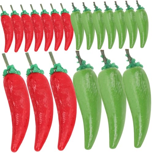 BESPORTBLE 20 Stück Teiliges Miniatur Paprika Realistische Verschleißfeste Chili Modelle aus Sicherem Harz für Puppenhaus und Miniatur Gemüse Deko Lebensechte Farben für Detailreiche BESPORTBLE 20 Stück Teiliges Miniatur Paprika Realistische Verschleißfeste Chili Modelle aus Sicherem Harz für Puppenhaus und Miniatur Gemüse Deko Lebensechte Farben für Detailreiche von BESPORTBLE