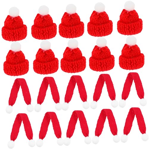 BESPORTBLE 20 Stück Teiliges Miniatur Weihnachtsmannmütze und Schal für Flaschen Dekoration Weihnachts Partydekoration und DIY Zubehör für Puppen und Flaschen BESPORTBLE 20 Stück Teiliges Miniatur Weihnachtsmannmütze und Schal für Flaschen Dekoration Weihnachts Partydekoration und DIY Zubehör für Puppen und Flaschen von BESPORTBLE