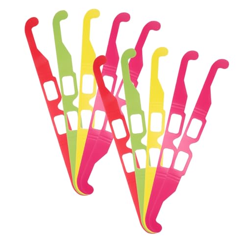 BESPORTBLE 20 Stück Teiliges Pappbrillen mit Regenbogen-diffraktionseffekt Spezialbrillen für Festival Konzert Weihnachtsbeleuchtung und Rave-party Lichtshow-zubehör Bunt Immersive von BESPORTBLE