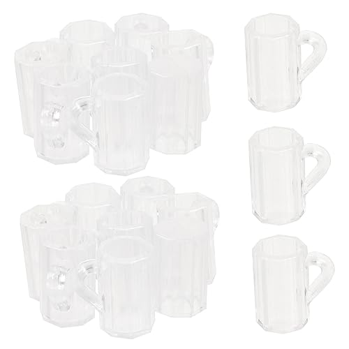 BESPORTBLE 20 Stück Teiliges Puppenhaus Mini Bierkrüge aus Robustem Kunststoff Transparente Mini Bierbecher mit Henkel Dekorative Miniatur Biergläser für Puppenhaus DIY Deko und BESPORTBLE 20 Stück Teiliges Puppenhaus Mini Bierkrüge aus Robustem Kunststoff Transparente Mini Bierbecher mit Henkel Dekorative Miniatur Biergläser für Puppenhaus DIY Deko und von BESPORTBLE