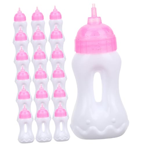 BESPORTBLE 20 Stück Teiliges Puppenzubehör Miniatur Babyflaschen Langlebige Babypuppen Milchflaschen Kindgerechtes Fütterungsspielzeug für Shower und Kreatives Rollenspiel von BESPORTBLE