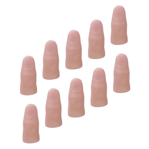 BESPORTBLE 20 Stück Teiliges Realistische Finger Spielzeuge aus Leichtem Vinyl Gruselige Trick Requisiten für Party Verkleidung und Flexible Kunstfinger mit Nägeln Bequem und Langlebig von BESPORTBLE