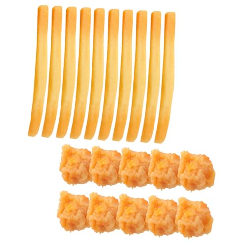 BESPORTBLE 20 Stück Teiliges Realistischer Frittier und Hähnchenpopcorn Modelle für Spielzeugküchen Dekoration und Restaurantpräsentationen Kunstspielzeuge für Partys von BESPORTBLE