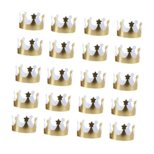 BESPORTBLE 20 Stück Teiliges Set Goldene Papierkronen für Kindergeburtstag und Babypartys Verstellbare Partyhüte Foto Requisiten für Unvergessliche BESPORTBLE 20 Stück Teiliges Set Goldene Papierkronen für Kindergeburtstag und Babypartys Verstellbare Partyhüte Foto Requisiten für Unvergessliche von BESPORTBLE