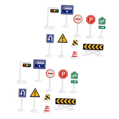 BESPORTBLE 20 Stück Teiliges Spielverkehrsschilder für Realistische Straßenverkehrszeichen Verkehrssicherheit und Bewusstsein für Kreatives und Lernen von BESPORTBLE