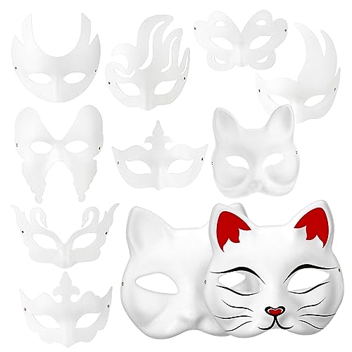 BESPORTBLE 20 Stück Teiliges Unbemalte Papiermasken für Damen DIY Karneval Maske Blanko zum Bemalen Leichte Cosplay Masken Props für Maskenball Halloween Fasching Party Zubehör BESPORTBLE 20 Stück Teiliges Unbemalte Papiermasken für Damen DIY Karneval Maske Blanko zum Bemalen Leichte Cosplay Masken Props für Maskenball Halloween Fasching Party Zubehör von BESPORTBLE