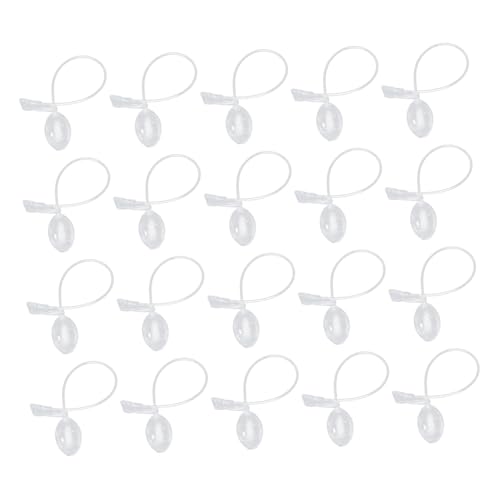 BESPORTBLE 20 Stück Transparente Bewegliche Ohrkappen aus Hochwertigem Kunststoff Praktische Tragbare Ohrmützen für DIY Accessoires und Cosplay Robust und Einfach zu Befüllen von BESPORTBLE
