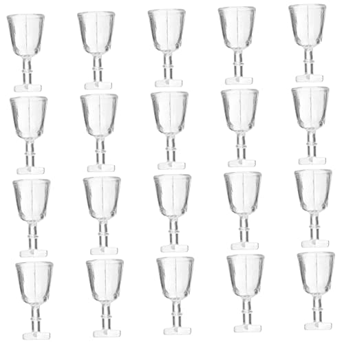 BESPORTBLE 20 Stück Weingläser Dekorative Mini Cocktailbecher für Puppenhaus und Küchenzubehör für Blumen und Pflanzengefäße von BESPORTBLE