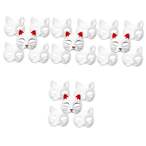 BESPORTBLE 20 Stück Weiße Katzenpapiermasken zum Bemalen Leere Tiermasken mit Ausgeschnittenen Augen Leichte DIY Maskerade für Kostümparty Karneval Cosplay für Erwachsene und Jugendliche BESPORTBLE 20 Stück Weiße Katzenpapiermasken zum Bemalen Leere Tiermasken mit Ausgeschnittenen Augen Leichte DIY Maskerade für Kostümparty Karneval Cosplay für Erwachsene und Jugendliche von BESPORTBLE